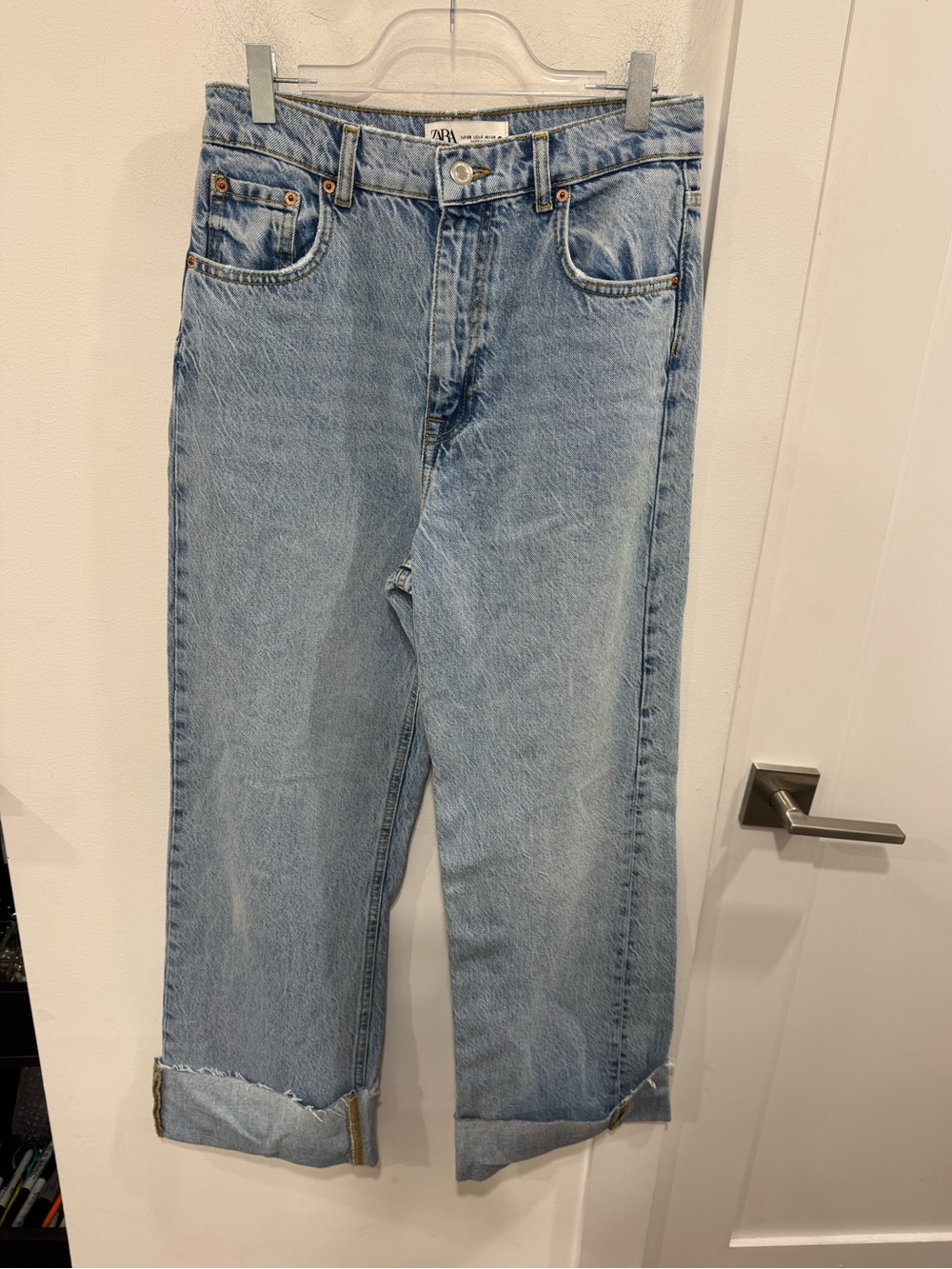 Zara Light Blue High-Rise Jeans